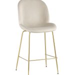 Стул полубарный Beetle со спинкой бежевый