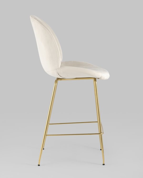 Стул полубарный Beetle со спинкой бежевый — изображение 3