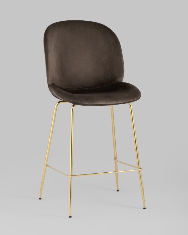 Стул полубарный Beetle со спинкой коричневый — изображение 2