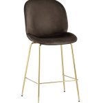 Стул полубарный Beetle со спинкой коричневый