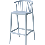 Стул полубарный Campo пластик голубой