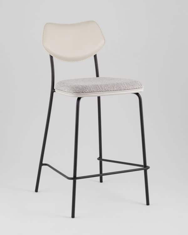 Стул полубарный Casey серый с серой экокожей — изображение 2