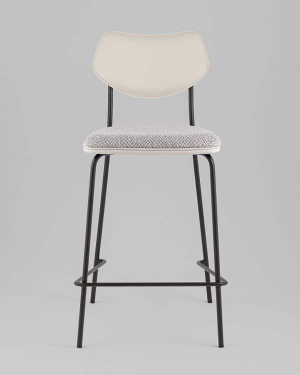 Стул полубарный Casey серый с серой экокожей — изображение 3