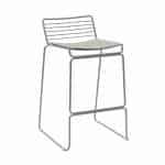 Стул полубарный Danny серый с подушкой — изображение 2