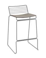 Стул полубарный Danny серый с подушкой