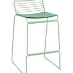 Стул полубарный Danny зеленый с подушкой