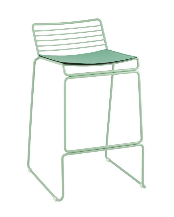 Стул полубарный Danny зеленый с подушкой