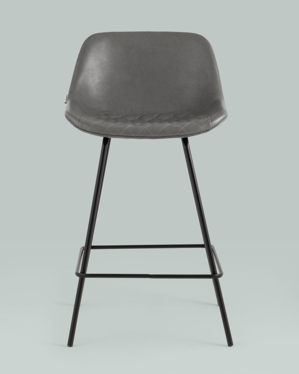 Стул полубарный Деймон экокожа серый — изображение 3