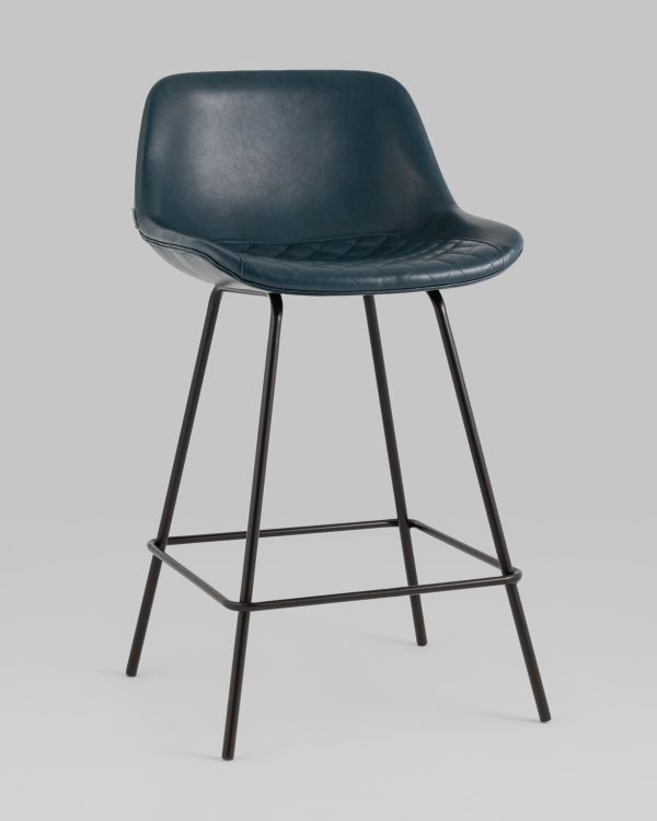 Стул полубарный Деймон экокожа тёмно-синий — изображение 2