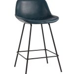 Стул полубарный Деймон экокожа тёмно-синий