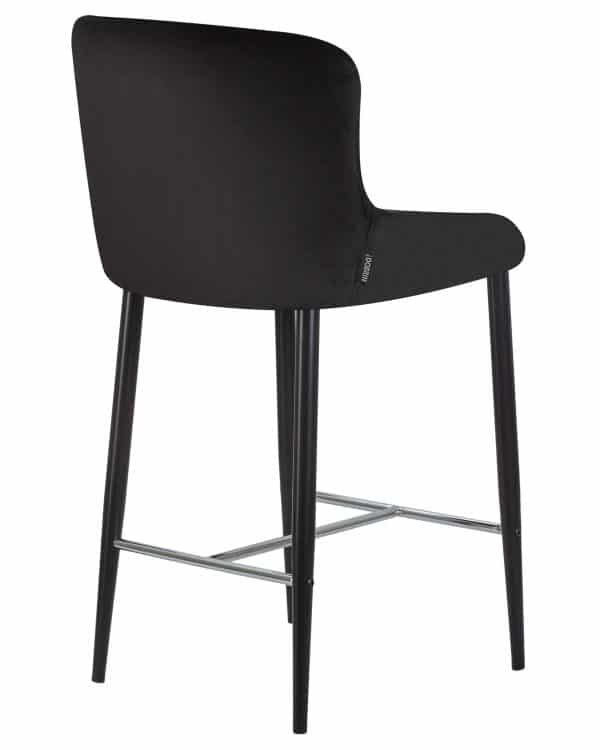 Стул полубарный DOBRIN CHRISTIAN'65, черные ножки, черный велюр (V108-77) — изображение 4