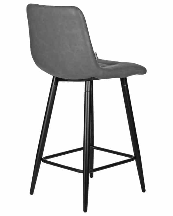 Стул полубарный DOBRIN OLIVIA, черные матовые ножки, серая антрацитовая винтажная экокожа (RU-08) — изображение 4