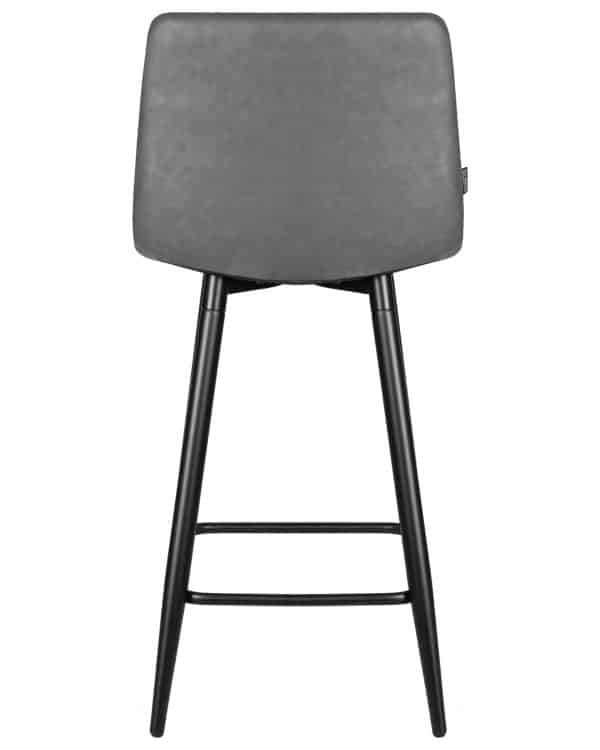 Стул полубарный DOBRIN OLIVIA, черные матовые ножки, серая антрацитовая винтажная экокожа (RU-08) — изображение 5