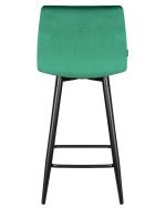 Стул полубарный DOBRIN OLIVIA, черные матовые ножки, зелёный велюр (108-64) — изображение 5