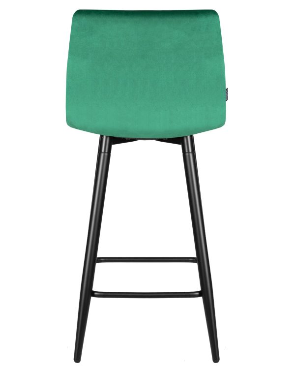 Стул полубарный DOBRIN OLIVIA, черные матовые ножки, зелёный велюр (108-64) — изображение 5