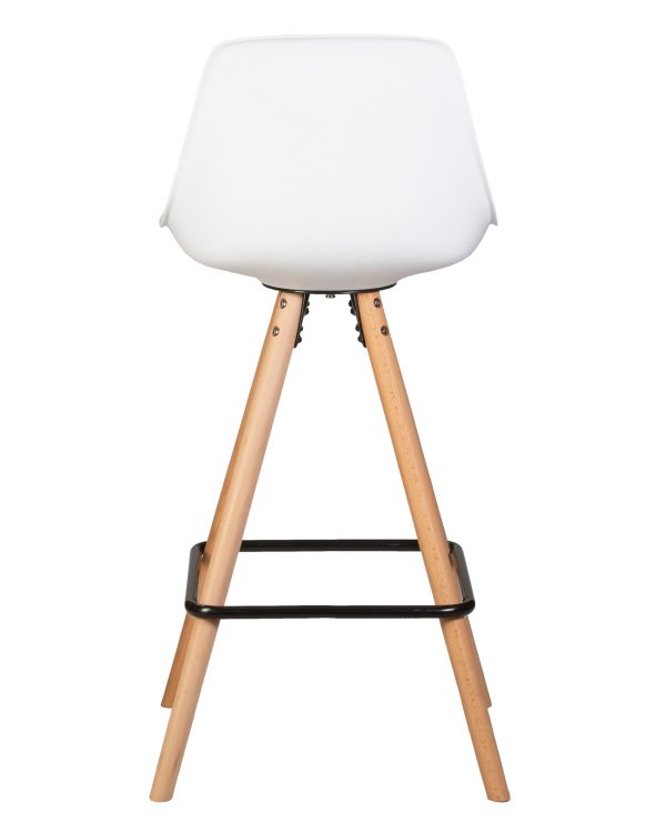 Стул полубарный DOBRIN RONNI, ножки светлый бук, белый (ZL-W-02) — изображение 5