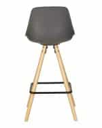 Стул полубарный DOBRIN RONNI, ножки светлый бук, тёмно-серый (GR-04) — изображение 5