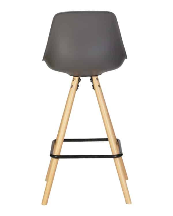 Стул полубарный DOBRIN RONNI, ножки светлый бук, тёмно-серый (GR-04) — изображение 5