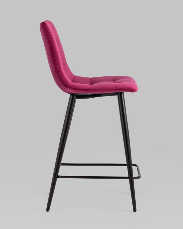 Стул полубарный Джанго велюр винный высота сиденья 60 см — изображение 3