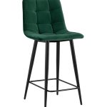 Стул полубарный Джанго велюр зелёный высота сиденья 60 см