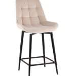 Стул полубарный Флекс с поворотным механизмом велюр бежевый