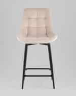 Стул полубарный Флекс с поворотным механизмом велюр бежевый — изображение 3