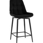 Стул полубарный Флекс с поворотным механизмом  велюр черный