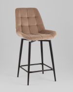 Стул полубарный Флекс с поворотным механизмом велюр капучино — изображение 2