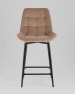 Стул полубарный Флекс с поворотным механизмом велюр капучино — изображение 3