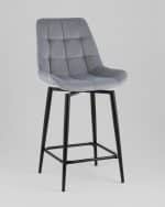 Стул полубарный Флекс с поворотным механизмом велюр велютто серый — изображение 2