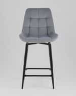 Стул полубарный Флекс с поворотным механизмом велюр велютто серый — изображение 3