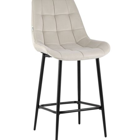 Стул полубарный Флекс велюр бежевый