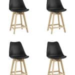 Стул полубарный Frankfurt черный 4 шт.