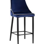 Стул полубарный Коби велюр синий