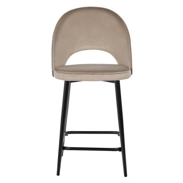 Стул полубарный Leo латте с жаккардом, поворотный механизм — изображение 3