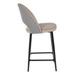 Стул полубарный Leo латте с жаккардом, поворотный механизм — изображение 4