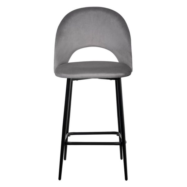 Стул полубарный Leo темно-серый — изображение 2