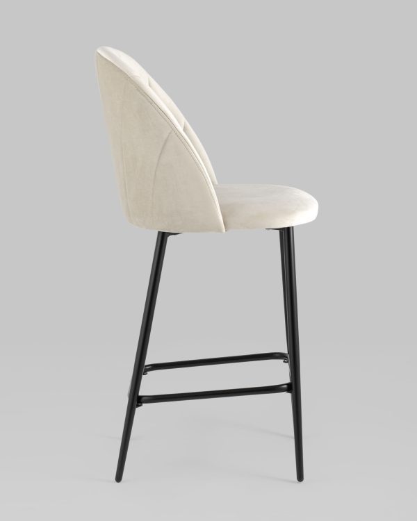 Стул полубарный Логан велюр бежевый — изображение 3