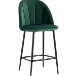 Стул полубарный Логан велюр зелёный