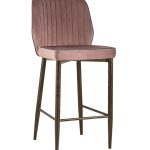 Стул полубарный Лоренс велюр пыльно-розовый