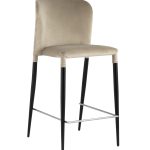 Стул полубарный Лори велюр бежевый