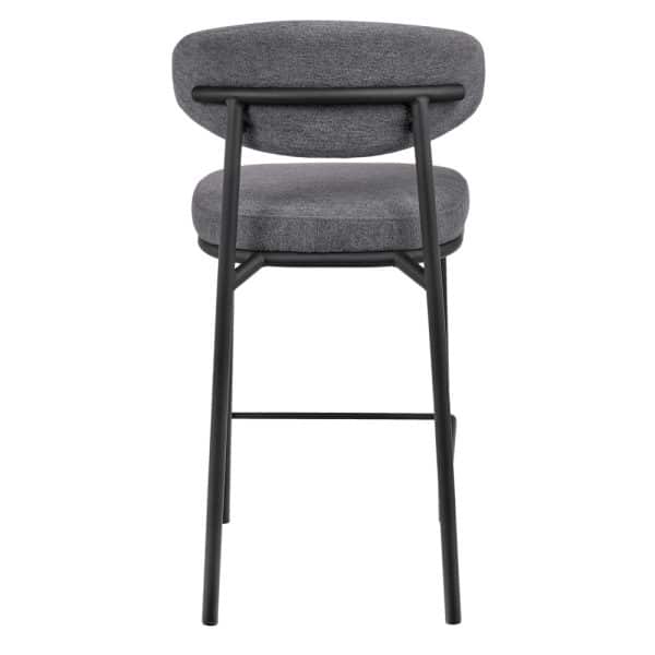 Стул полубарный Lucas 2 серый шенилл с чёрными ножками — изображение 4