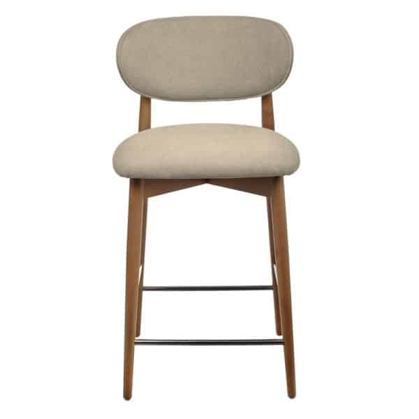 Стул полубарный Lucas 3 латте букле ножки цвета орех — изображение 2