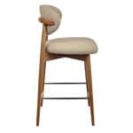 Стул полубарный Lucas 3 латте букле ножки цвета орех — изображение 3