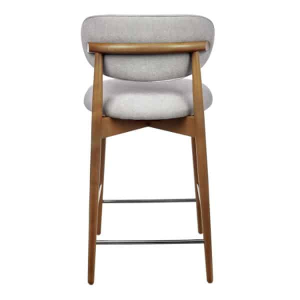 Стул полубарный Lucas 3 серый букле ножки цвета орех — изображение 4