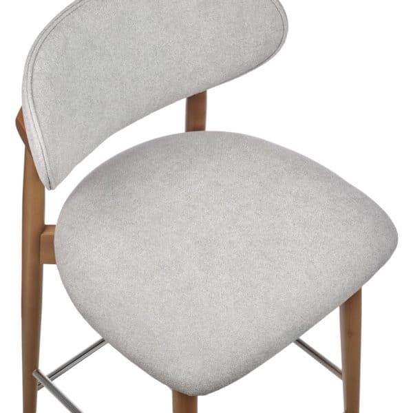 Стул полубарный Lucas 3 серый букле ножки цвета орех — изображение 5
