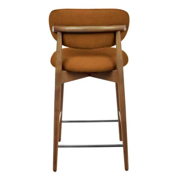 Стул полубарный Lucas 3 терракотовый букле, ножки цвета орех — изображение 4