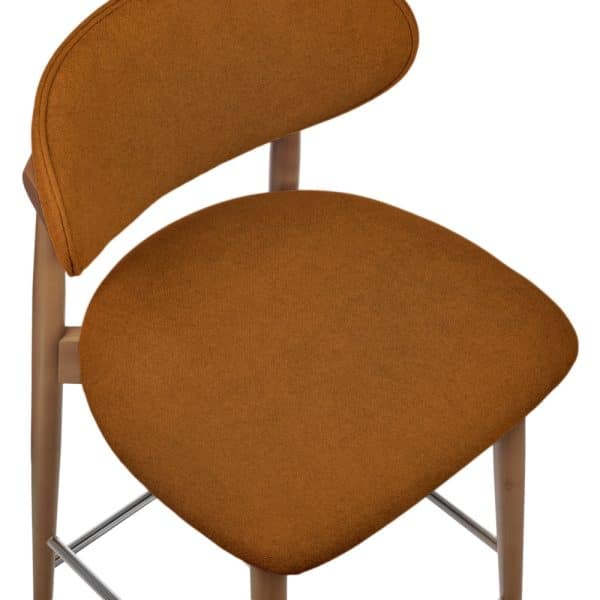 Стул полубарный Lucas 3 терракотовый букле, ножки цвета орех — изображение 5