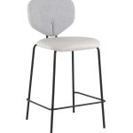 Стул полубарный Masey серый с серой экокожей