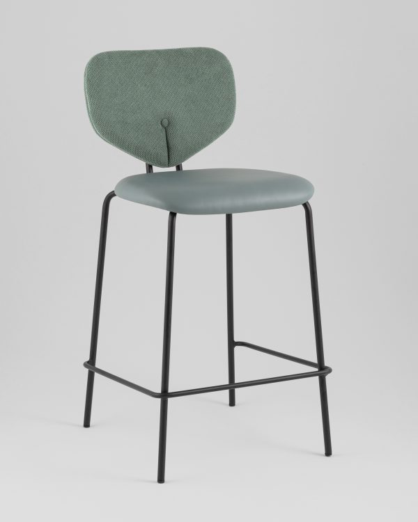 Стул полубарный Masey зеленый со светло-зеленой экокожей — изображение 2